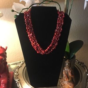 Vintage Rhodesian Red Coral Necklace
